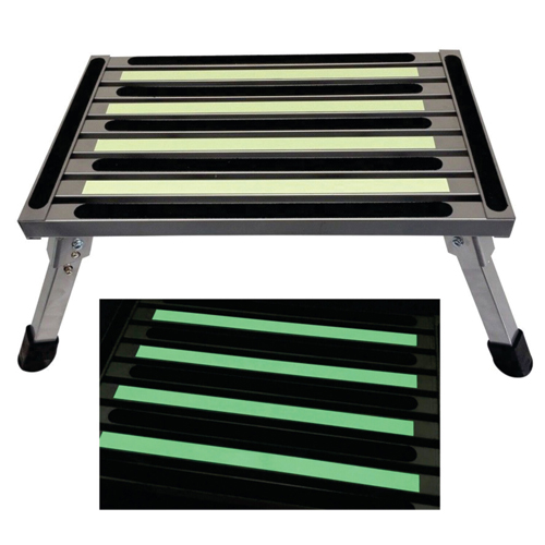 ILLUMINATING SINGLE FOLDING PORTABLE CARAVAN CAMPING STEP