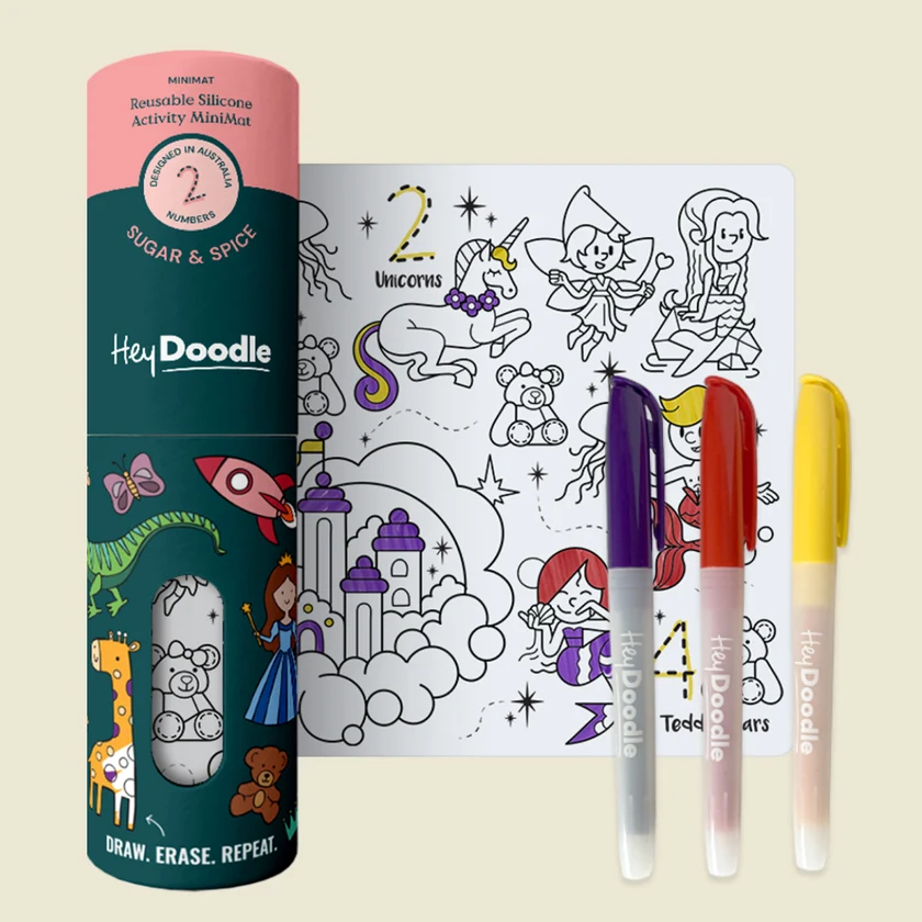 MINI COLOURING & DOODLE MAT – SUGAR & SPICE